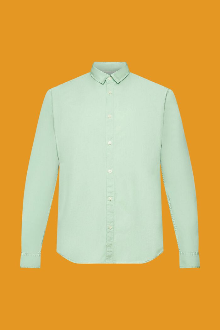 Camicia Slim Fit in cotone sostenibile, PASTEL GREEN, detail image number 5