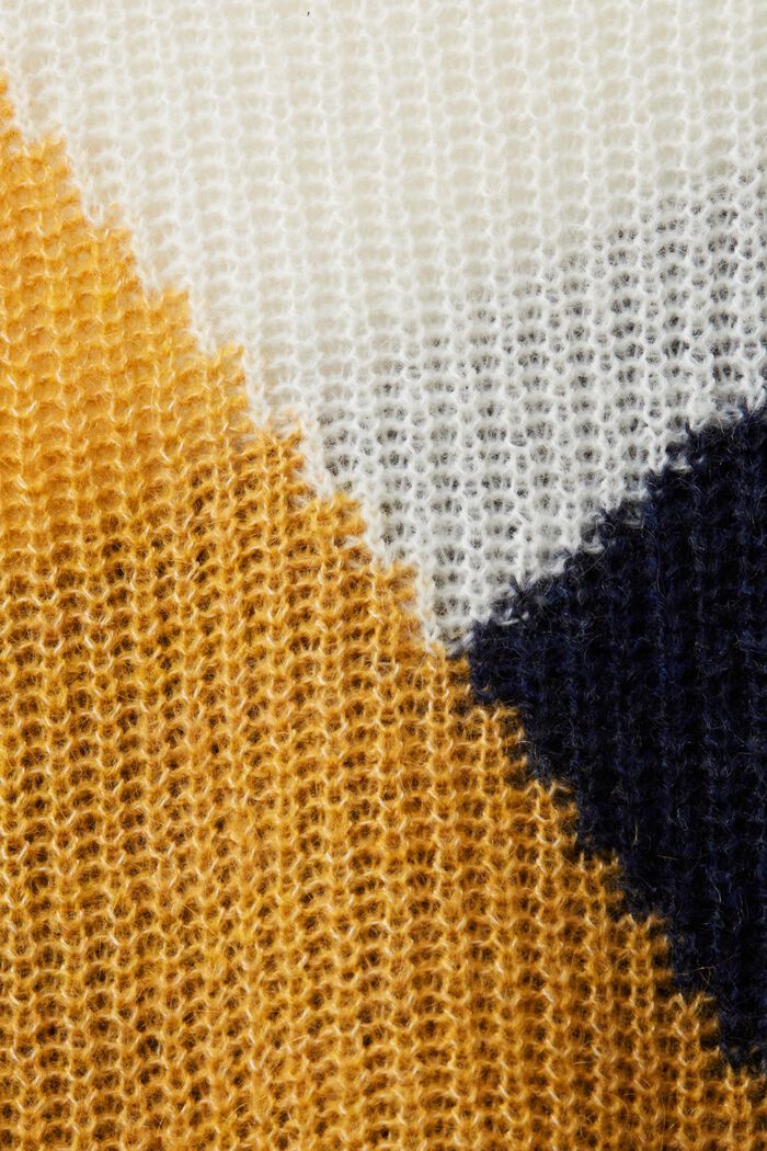 Pullover a blocchi di colore, misto lana, BRASS YELLOW, detail image number 5