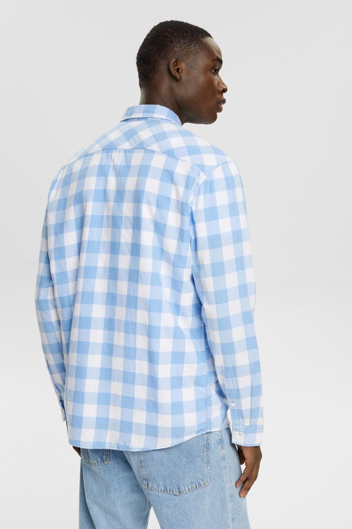 Camicia di flanella a quadri vichy, realizzata in cotone sostenibile, BRIGHT BLUE, detail image number 3