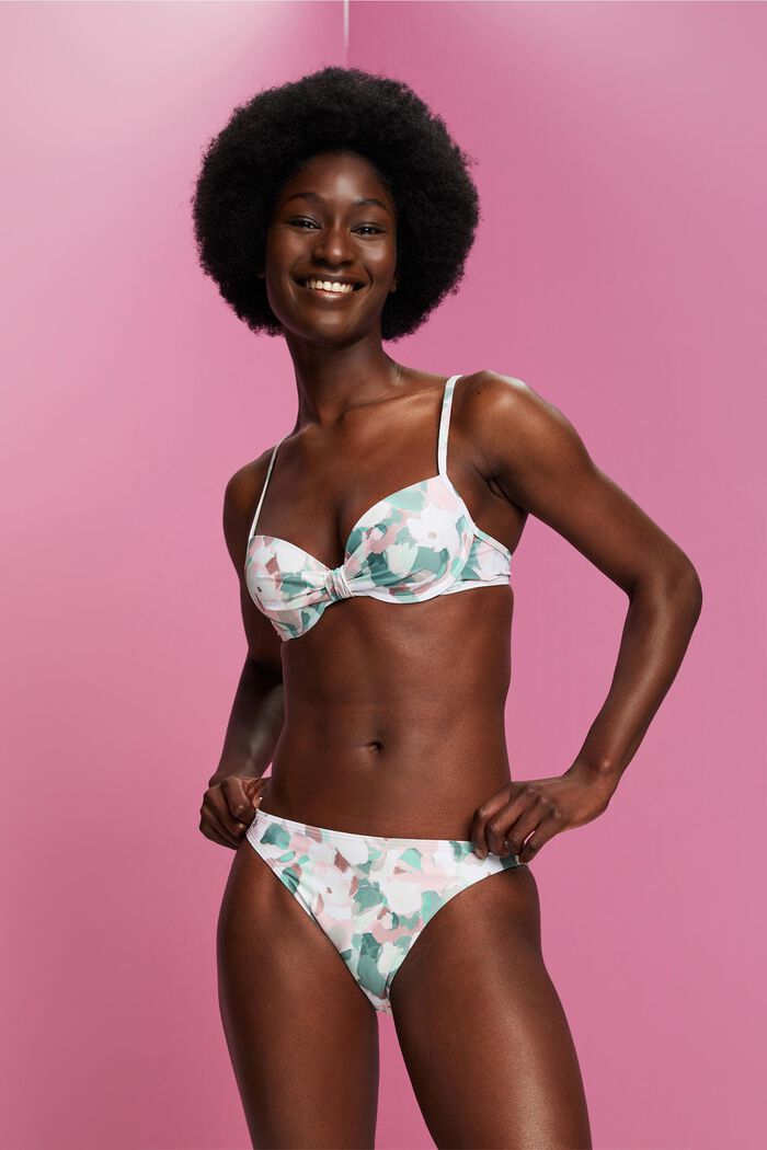 Riciclato: top bikini imbottito con ferretto, KHAKI GREEN, detail image number 0