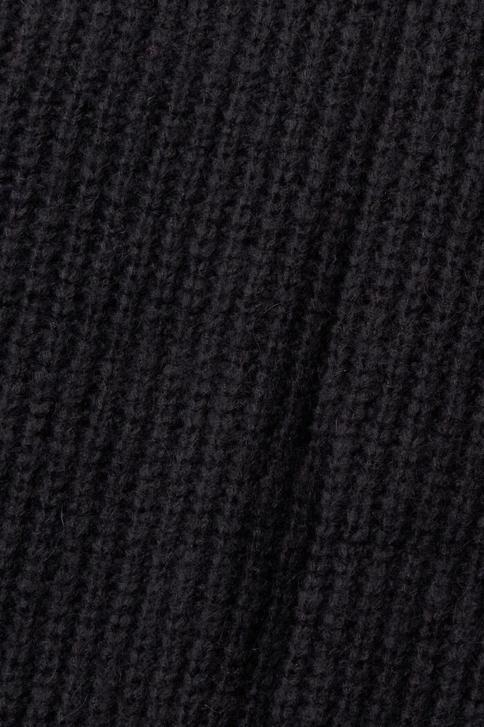 Pullover smanicato in misto lana, BLACK, detail image number 1