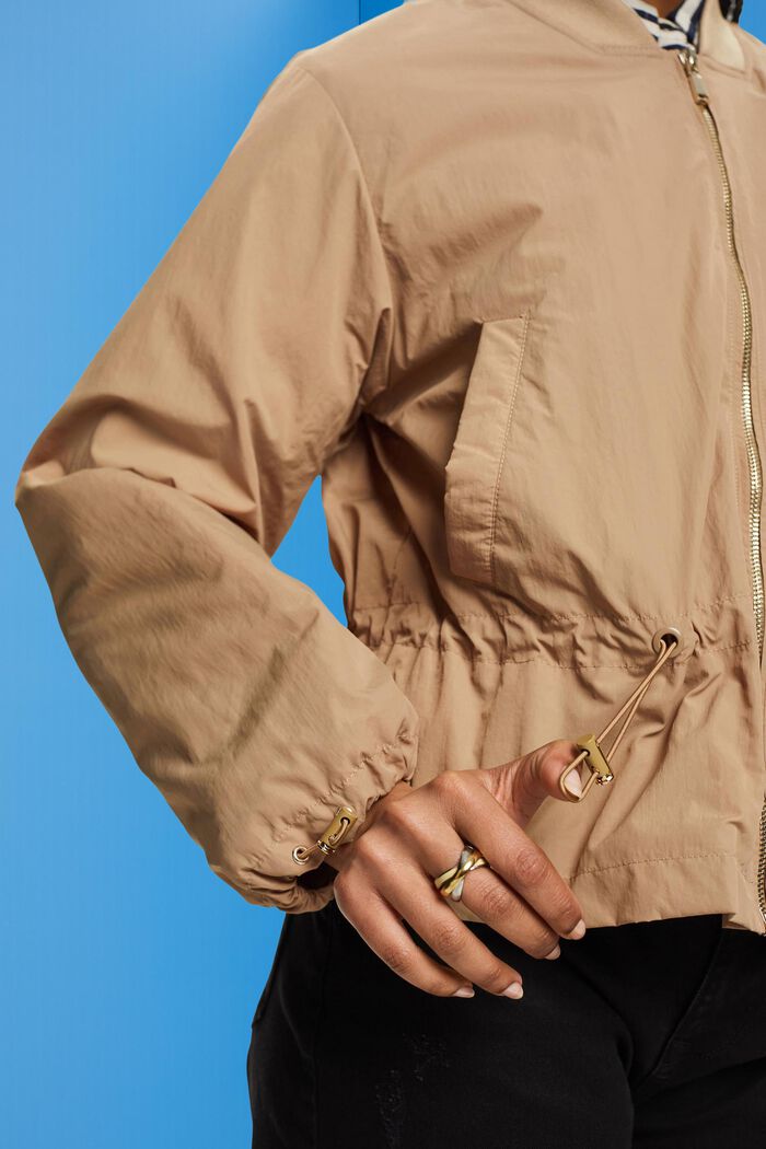 Giacca bomber con coulisse in vita, KHAKI BEIGE, detail image number 2