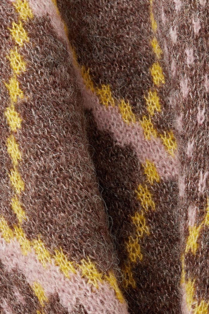 Pullover a quadri in misto lana, TOFFEE, detail image number 5