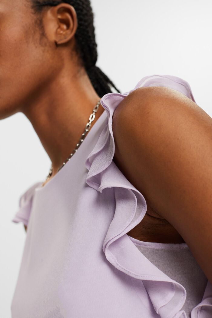 Maglia in chiffon con ruches, LAVENDER, detail image number 2