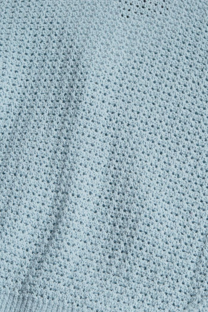 Cardigan in maglia traforata, GREY BLUE, detail image number 1
