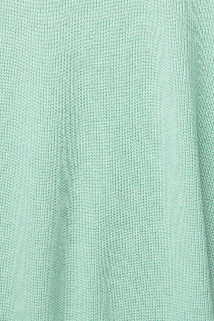 Pullover girocollo, 100% cotone, PASTEL GREEN, detail image number 1