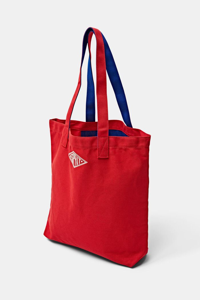 Tote Bag in cotone con logo, DARK RED, detail image number 2
