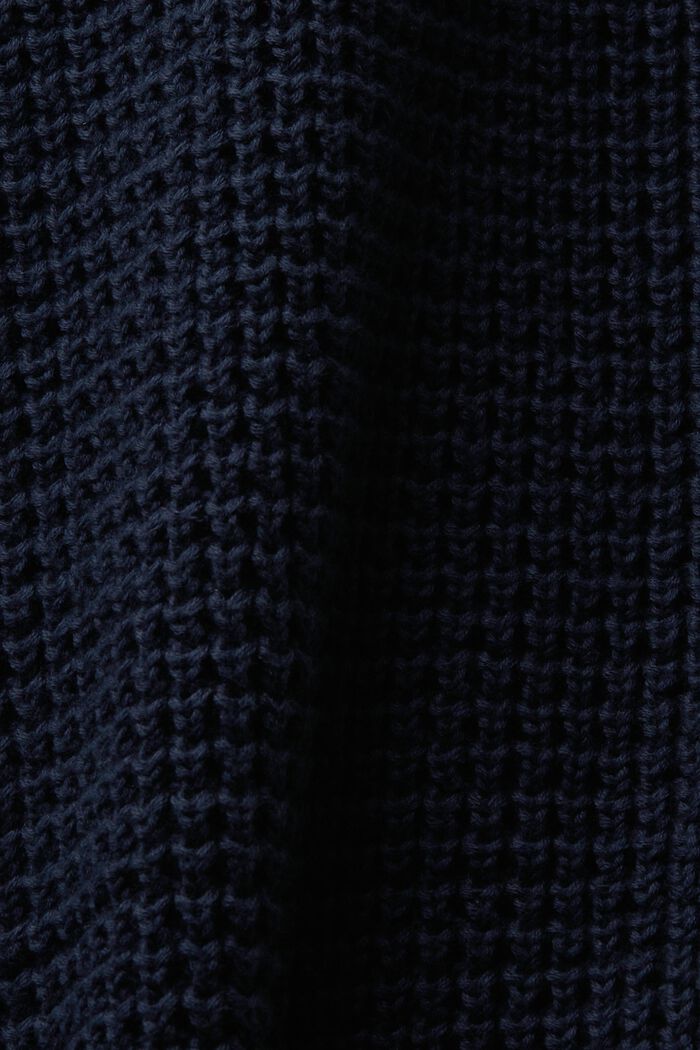 Maglione con mezza zip in maglia intrecciata, NAVY, detail image number 5