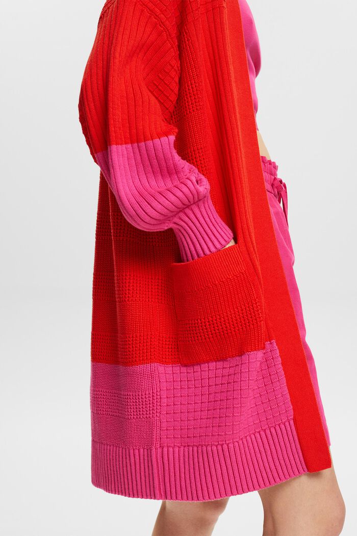 Cardigan in maglia strutturata, RED, detail image number 2