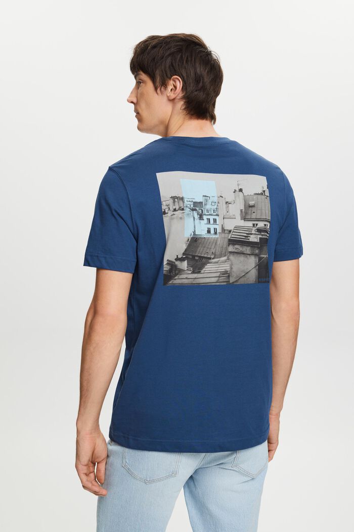 T-shirt con stampa dietro e davanti, GREY BLUE, detail image number 3