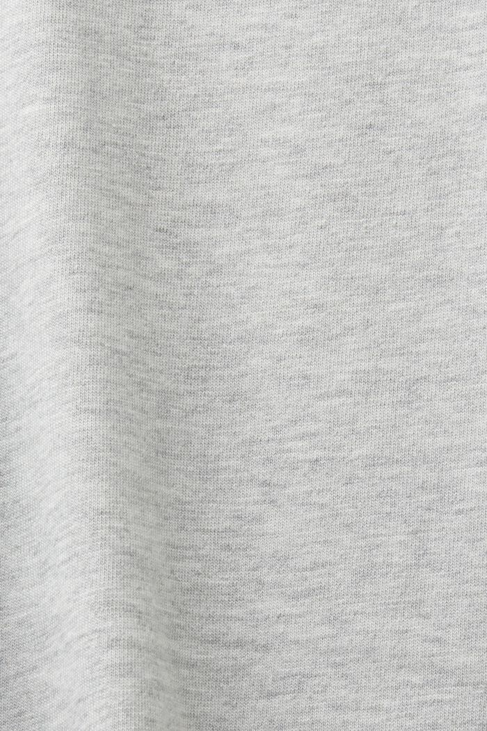 T-shirt in jersey di cotone con coulisse, LIGHT GREY, detail image number 5
