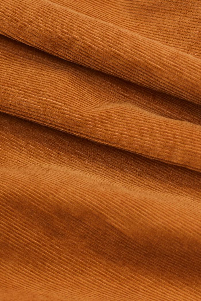 Camicia blusata oversize in velluto, CARAMEL, detail image number 5