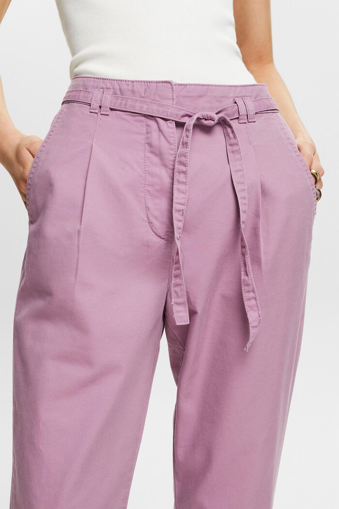 Pantaloni chino con cintura, MAUVE, detail image number 4