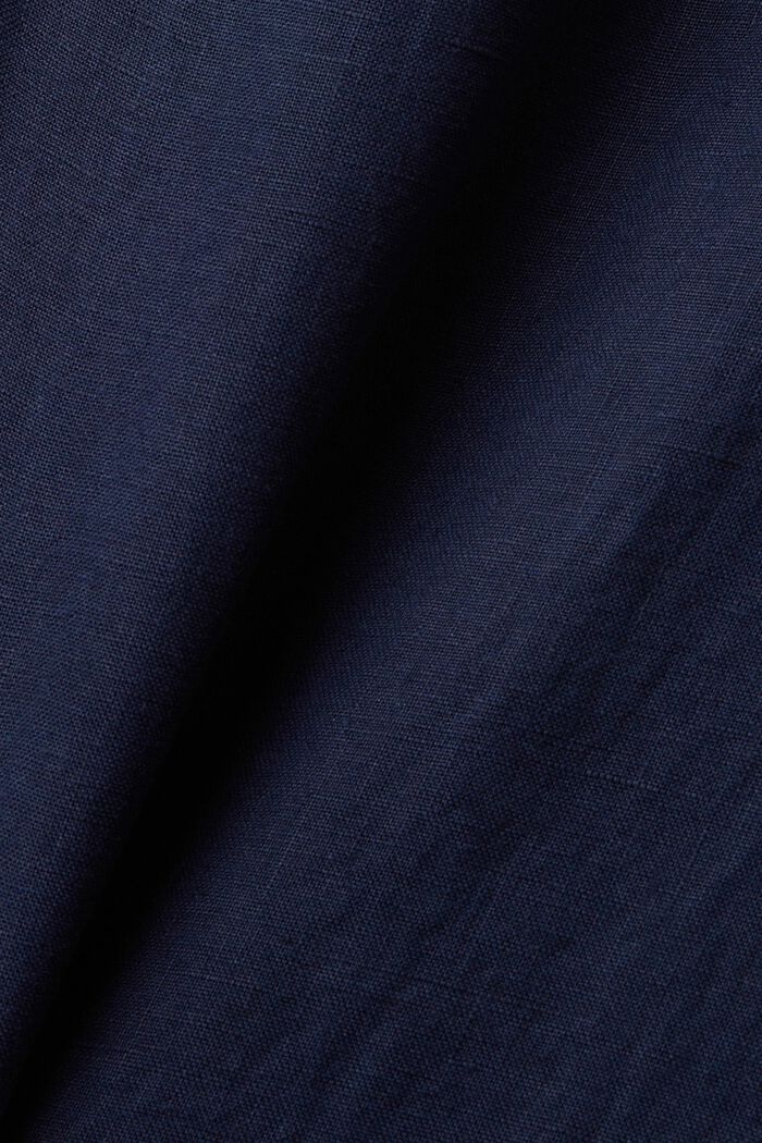 Pantaloni di lino dalla vestibilità ampia, NAVY, detail image number 6