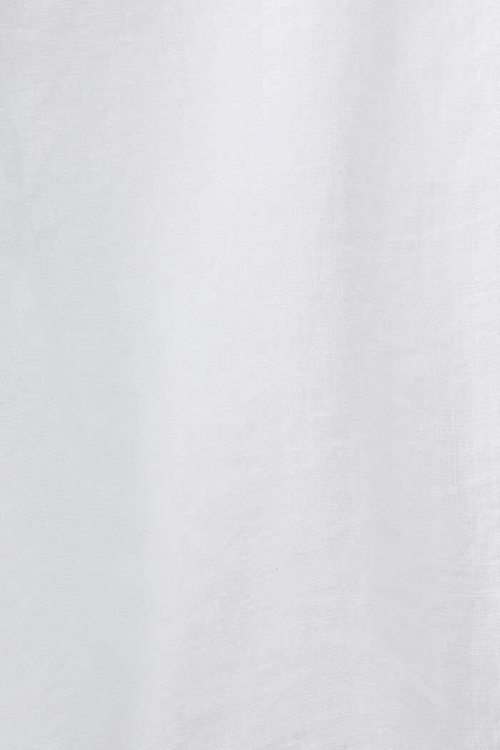 Camicetta in cotone sostenibile con maniche corte, WHITE, detail image number 4