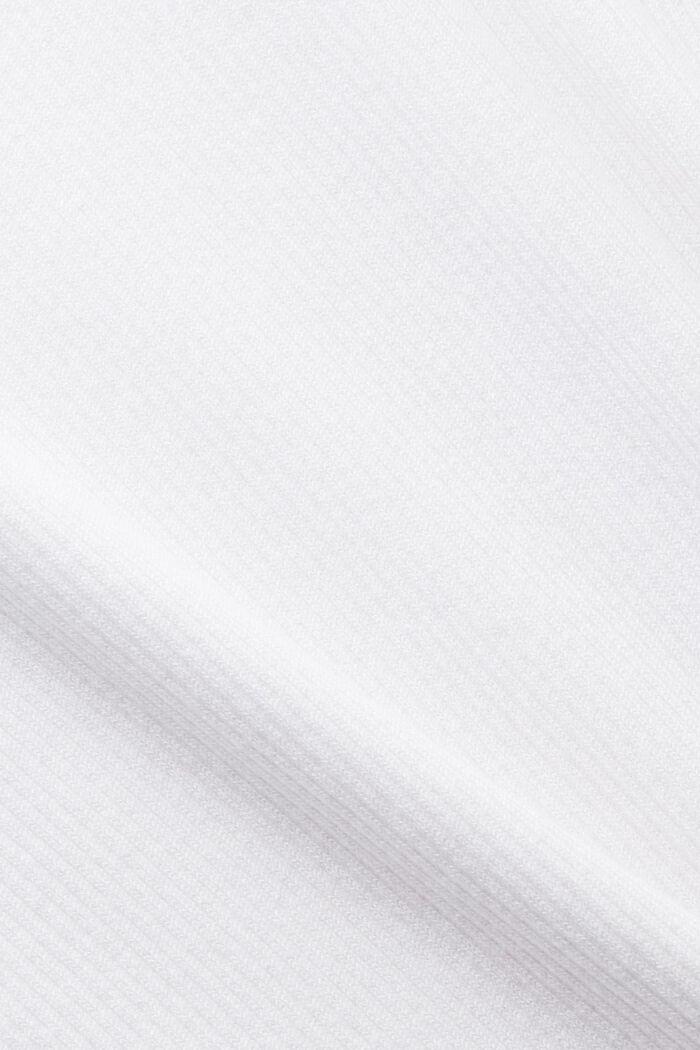 Maglia a canotta a coste, WHITE, detail image number 5