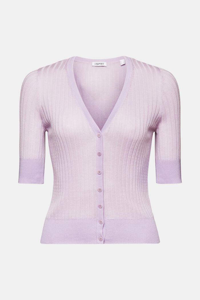 Top in maglia con bottoni, LAVENDER, detail image number 5
