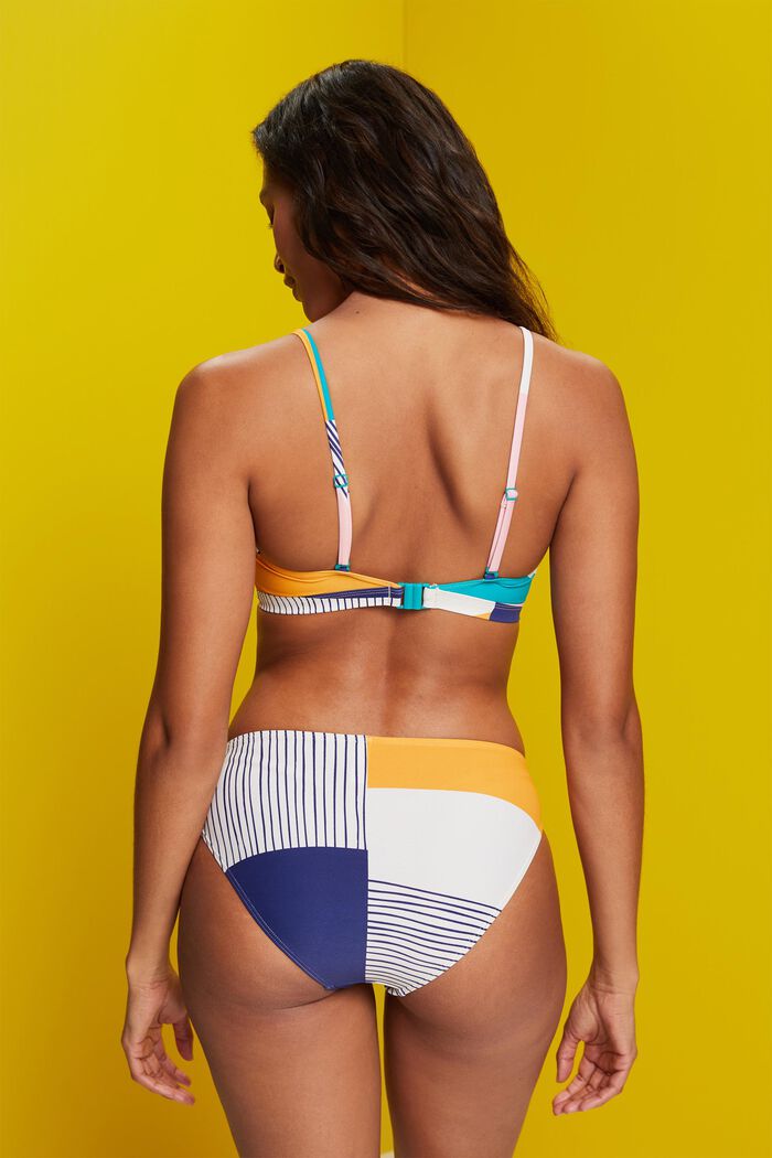 Top da bikini in stile croptop con fantasia mista, SAND, detail image number 2