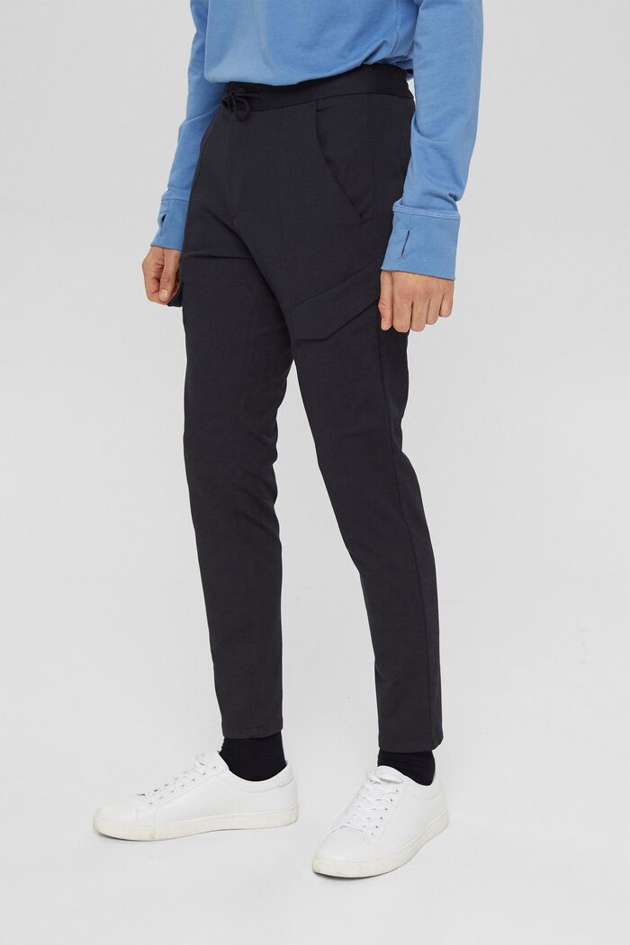 Pantaloni in jersey con tasche, DARK BLUE, detail image number 0