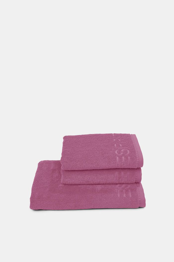 Con TENCEL™: set di 3 asciugamani in spugna, BLACKBERRY, detail image number 2