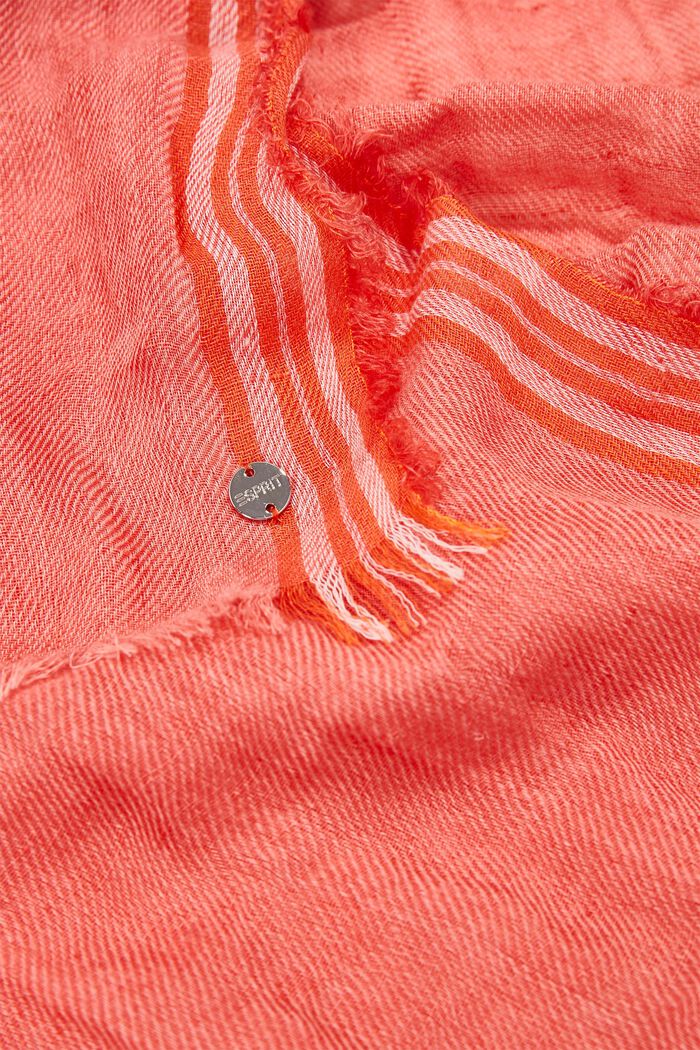 Foulard in misto lino, CORAL, detail image number 1