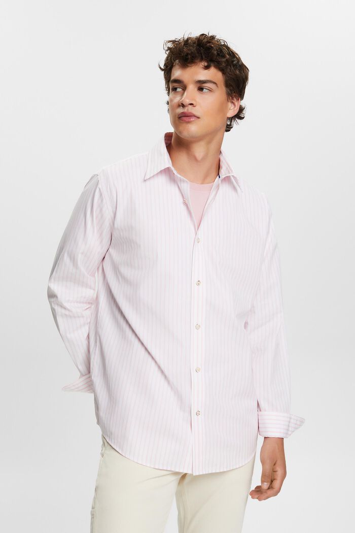 Camicia a righe in popeline di cotone, PASTEL PINK, detail image number 2