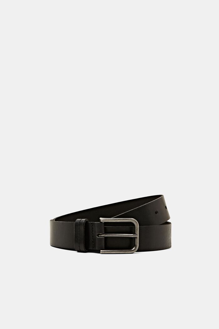 Cintura in pelle, BLACK, detail image number 0