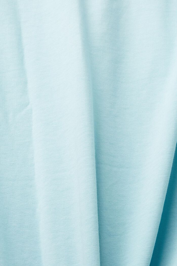 T-shirt in jersey con stampa, 100% cotone, LIGHT TURQUOISE, detail image number 4
