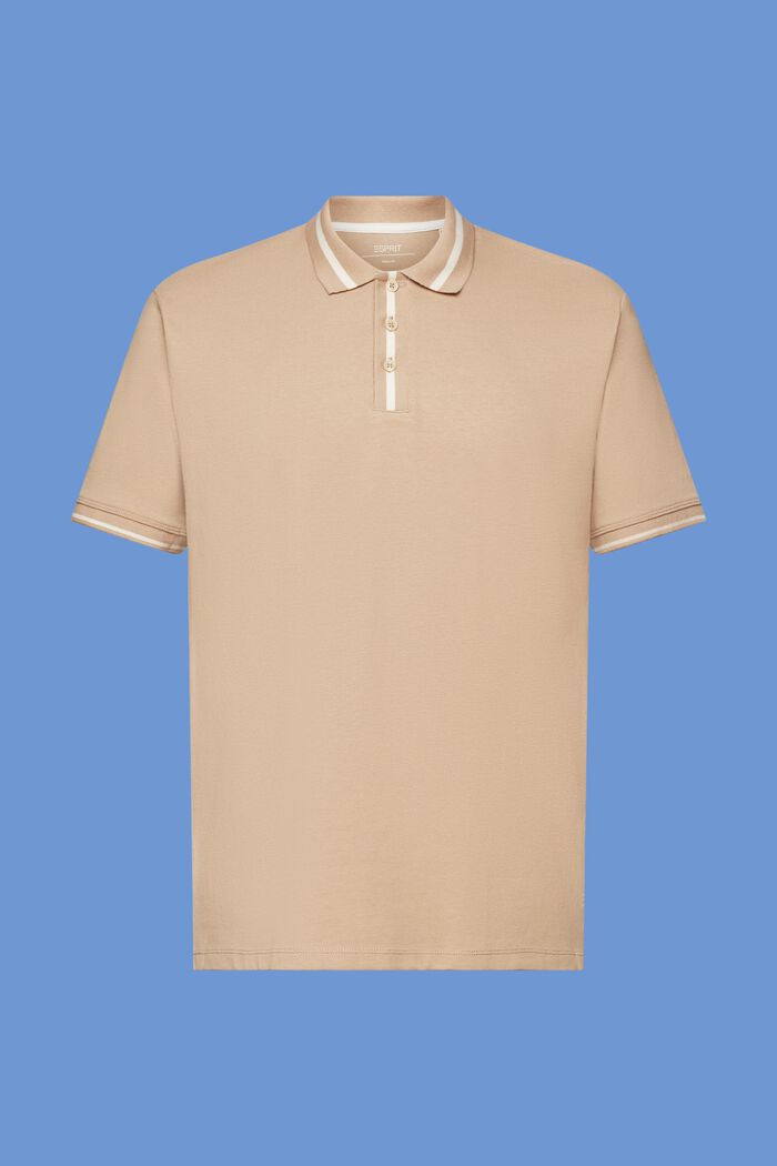 Polo in jersey in misto cotone, SAND, detail image number 5