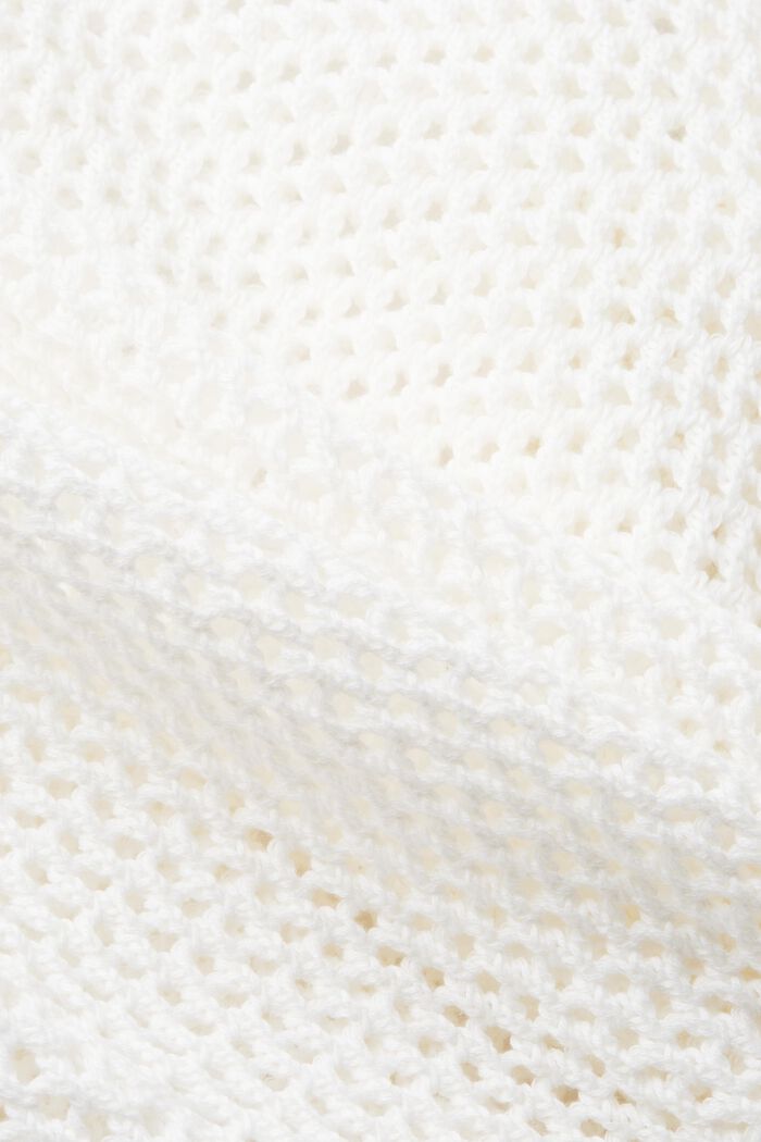 Pullover in mesh di cotone sostenibile, OFF WHITE, detail image number 5