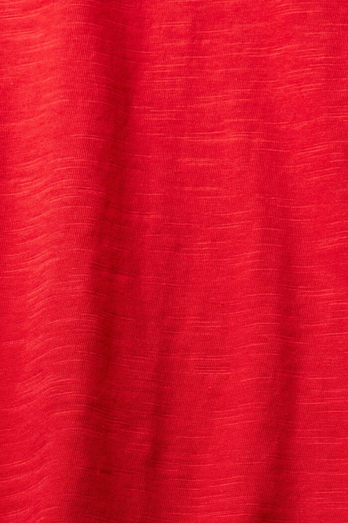 Top in cotone a maniche lunghe, DARK RED, detail image number 1