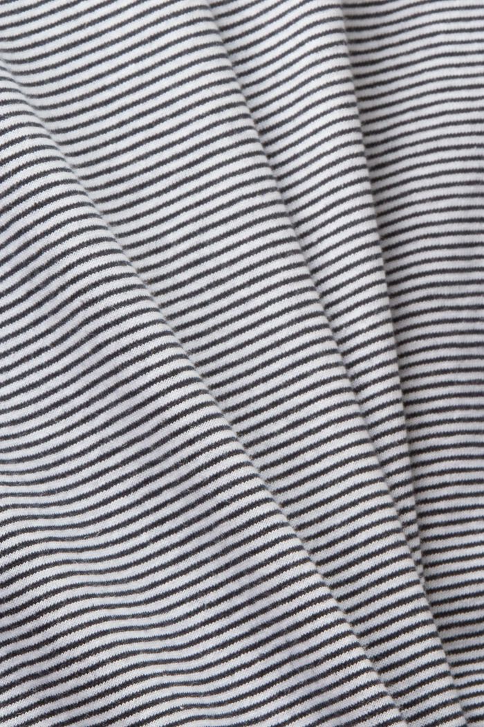 Polo in jersey a righe, misto cotone e lino, NAVY, detail image number 5