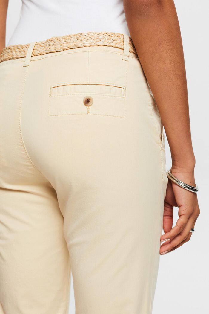 Pantaloni chino con cintura, SAND, detail image number 3