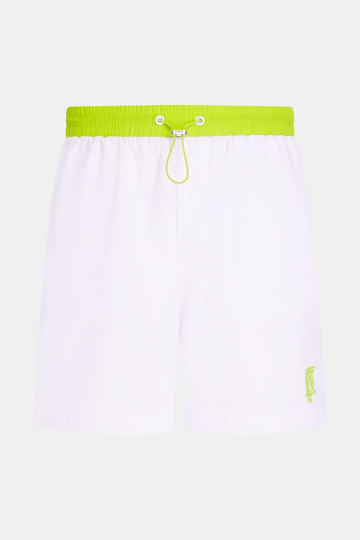 Shorts Relaxed con vita fluo, WHITE, detail image number 4
