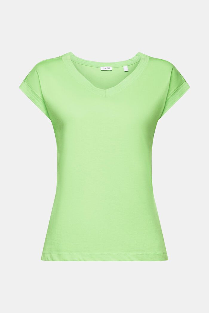 T-shirt con scollo a V, CITRUS GREEN, detail image number 5