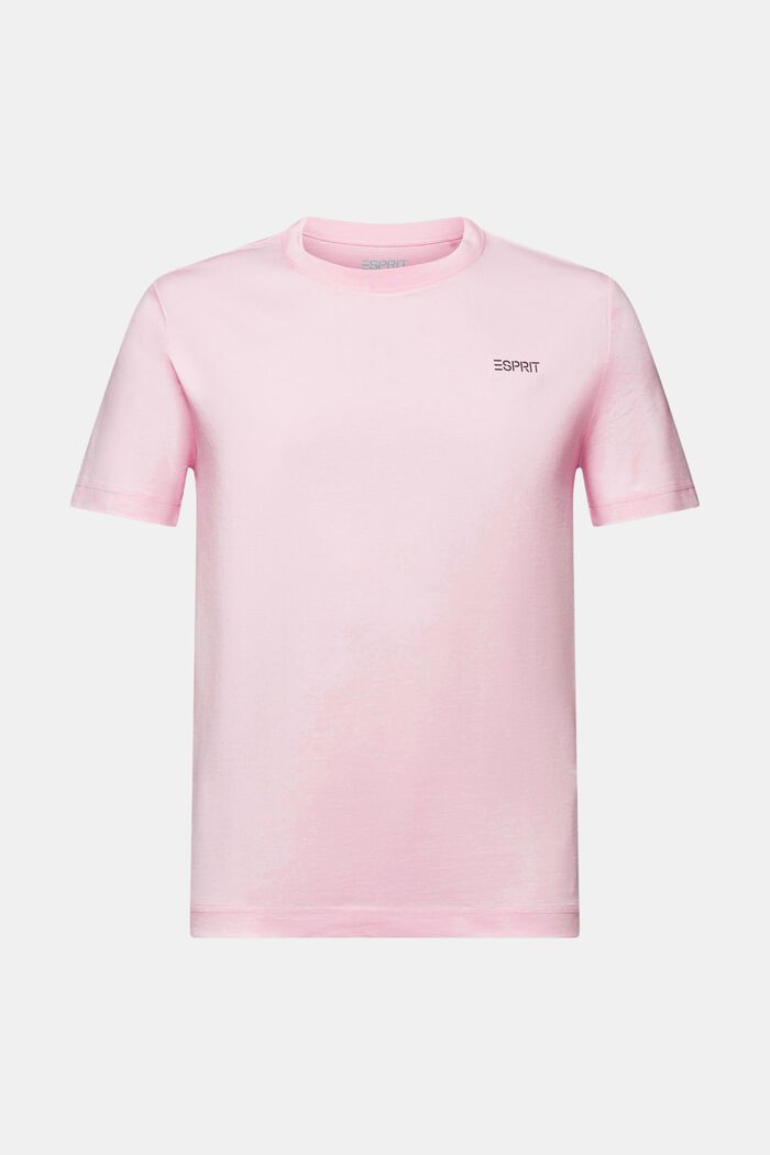 T-shirt in jersey di cotone con logo, PASTEL PINK, detail image number 7