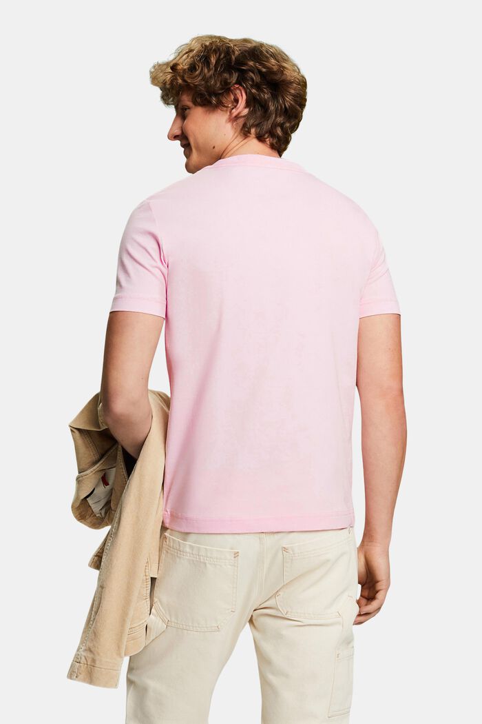 T-shirt in jersey di cotone con logo, PASTEL PINK, detail image number 3