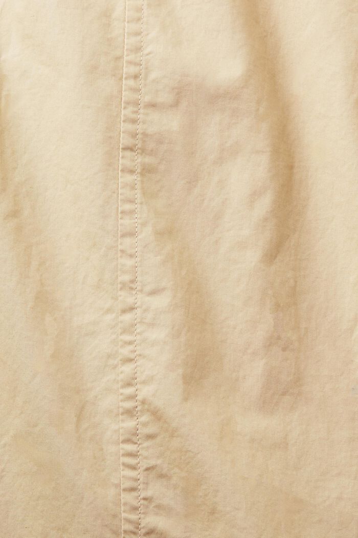 Abito camicia in popeline di cotone da allacciare in vita, SAND, detail image number 6