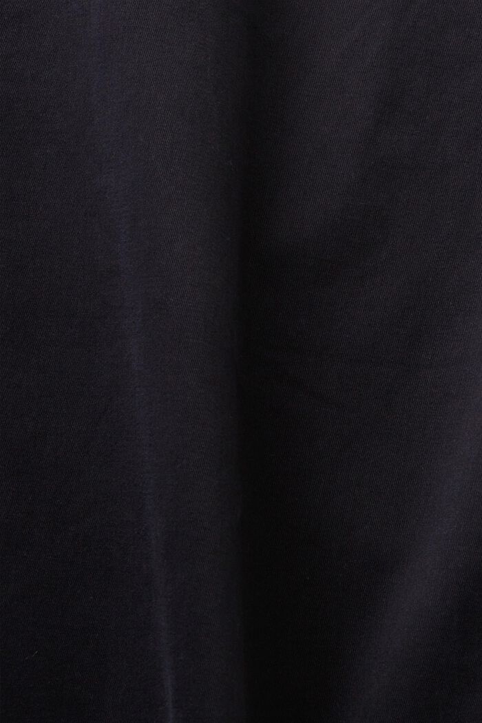 Chino a gamba dritta in twill di cotone, BLACK, detail image number 6