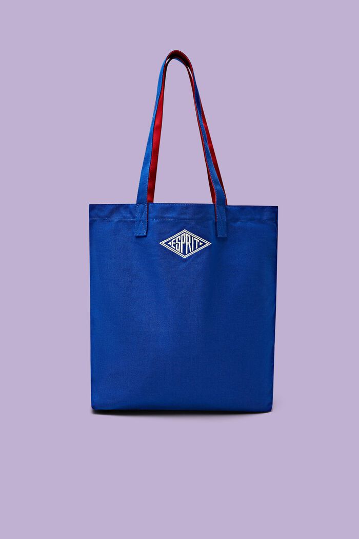 Tote Bag in cotone con logo, BRIGHT BLUE, detail image number 0