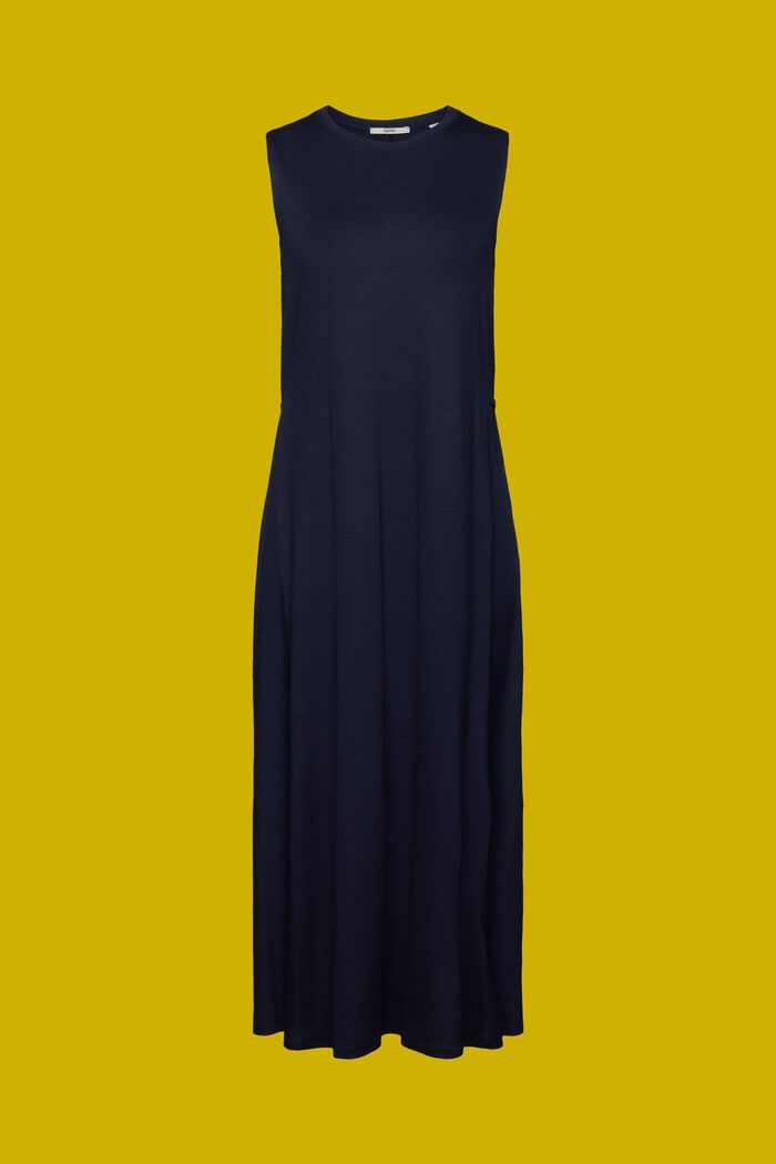 Abito midi in jersey con fasce fisse in vita, NAVY, detail image number 6