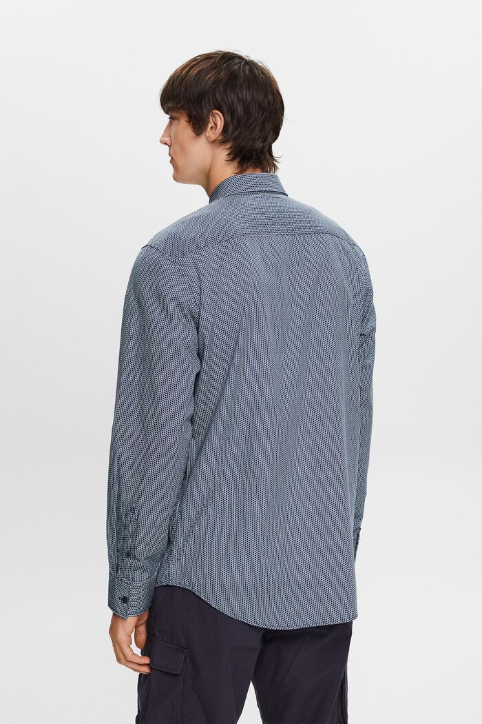 Camicia in popeline di cotone, GREY BLUE, detail image number 3