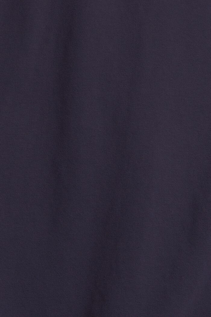 T-shirt in jersey con abbottonatura, NAVY, detail image number 4