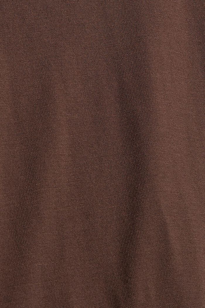 Pullover a maglia fine, LENZING™ ECOVERO™, DARK BROWN, detail image number 4