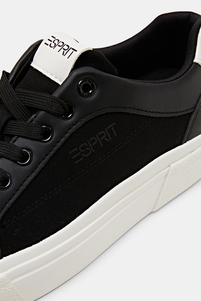 Sneakers stringate con plateau, BLACK, detail image number 3