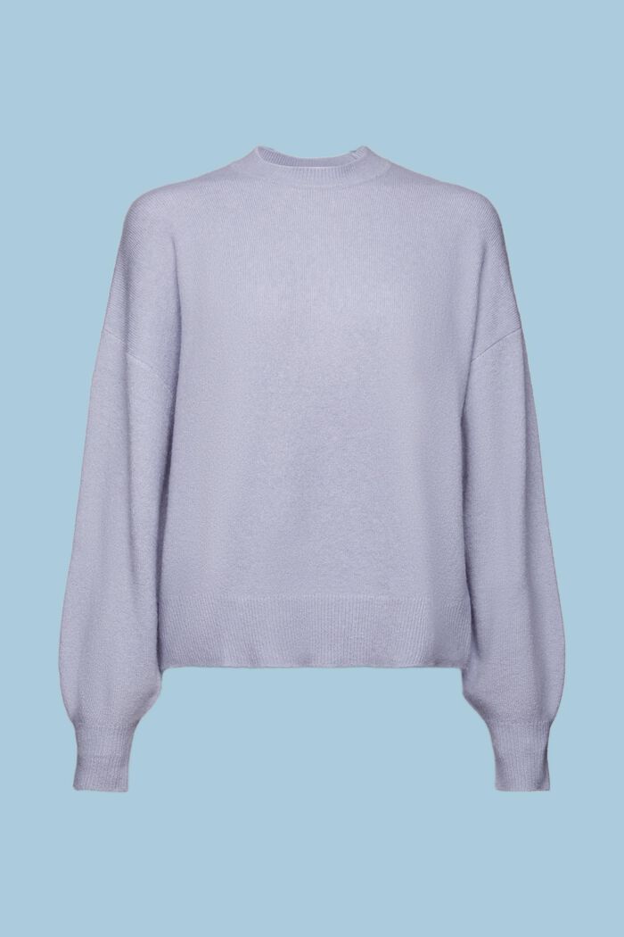 Pullover girocollo in misto lana, LIGHT BLUE LAVENDER, detail image number 6