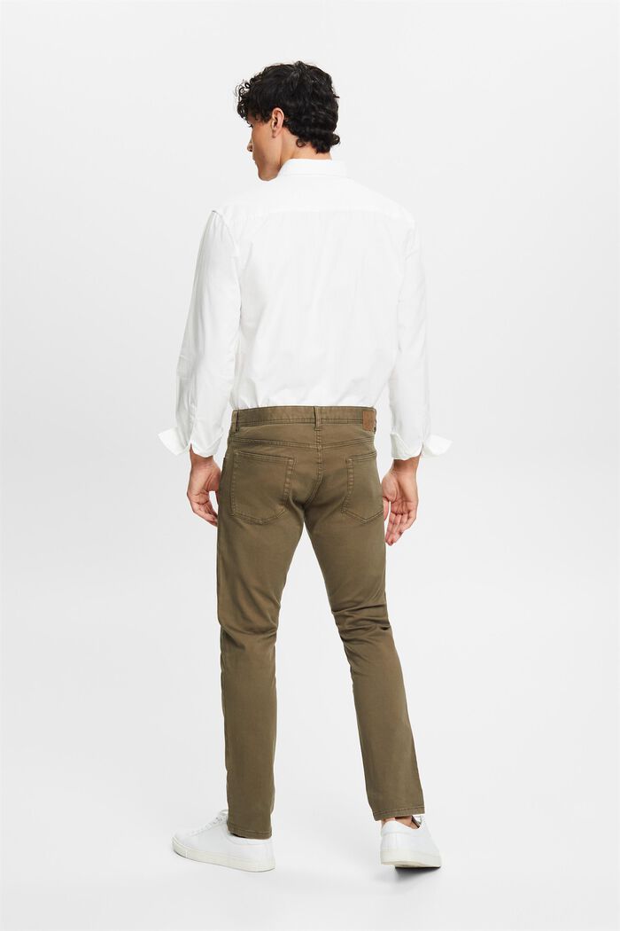 Pantaloni Slim Fit, cotone biologico, DARK KHAKI, detail image number 2