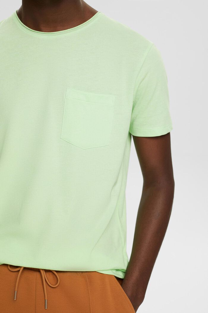 In materiale riciclato: t-shirt melangiata in jersey, CITRUS GREEN, detail image number 2