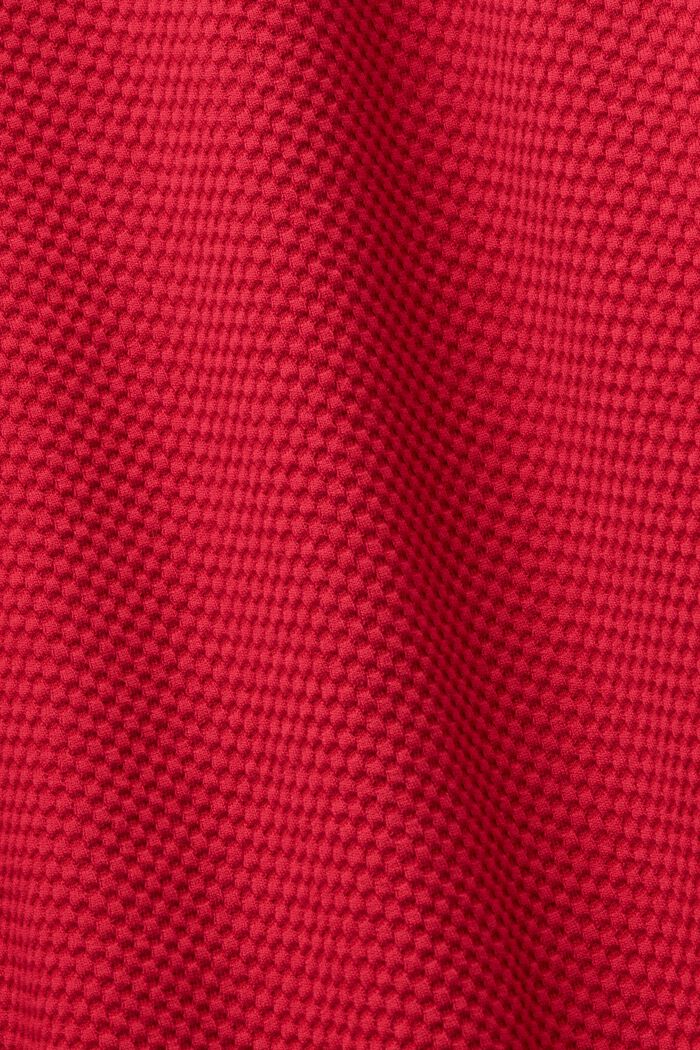 Cardigan felpato strutturato, DARK RED, detail image number 4