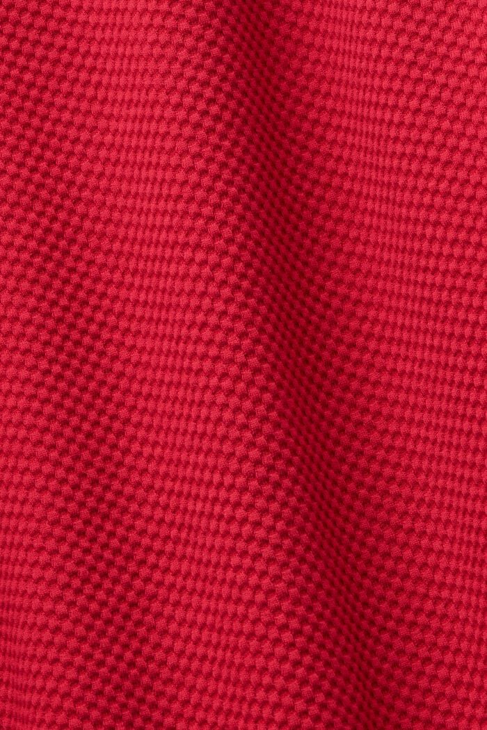 Cardigan felpato strutturato, DARK RED, detail image number 4